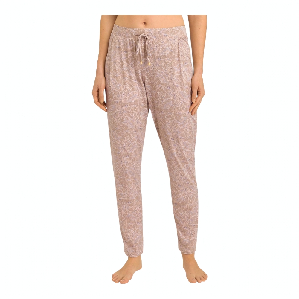 Hanro Sleep & Lounge Printed Knit along‎ Pants Brown Size XL